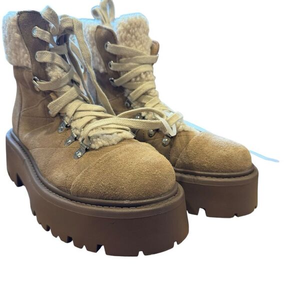 Revolve Steve Madden Reyen Shearling Ankle Boots NWOT - Picture 4 of 12